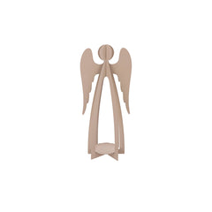 RUSTY SAND ANGEL WITH CANDLE HOLDER 17X11X34CM