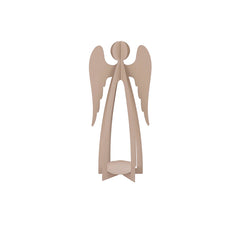 RUSTY SAND ANGEL WITH CANDLE HOLDER 18X12X42CM