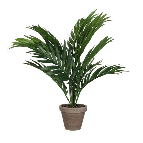 Artificial Green Areca Palm in Grey Pot (60 cm)