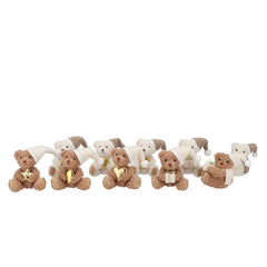 LOULOU COZY SAND HANGER BEAR WITH HAT ASS 7X8X11CM
