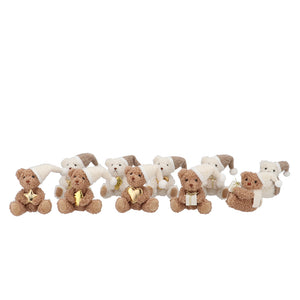 LOULOU COZY SAND HANGER BEAR WITH HAT ASS 7X8X11CM