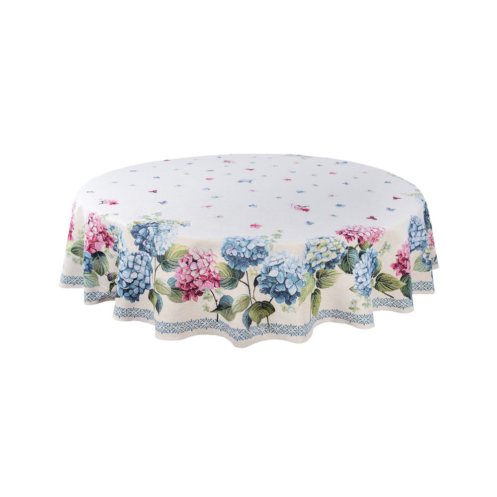 Blue Hydrangea Round Tablecloth (180 cm)