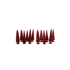 TWINKLE RED GLASS TREE VELVET ASS 9X25CM