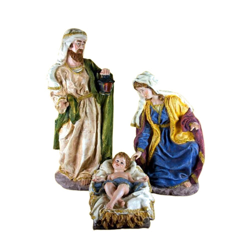 Nativity Scene in resin, 63 cm, multicolor/gold – set of 3 pcs