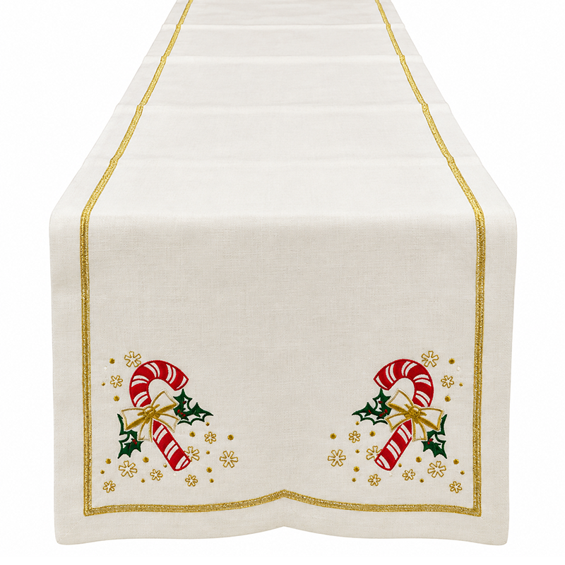 Candy cane table runner 45x180cm