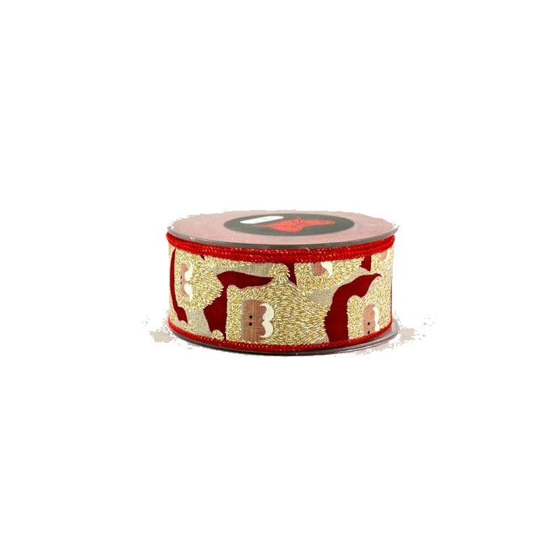 Glitter santa 6.7cmx9m gold