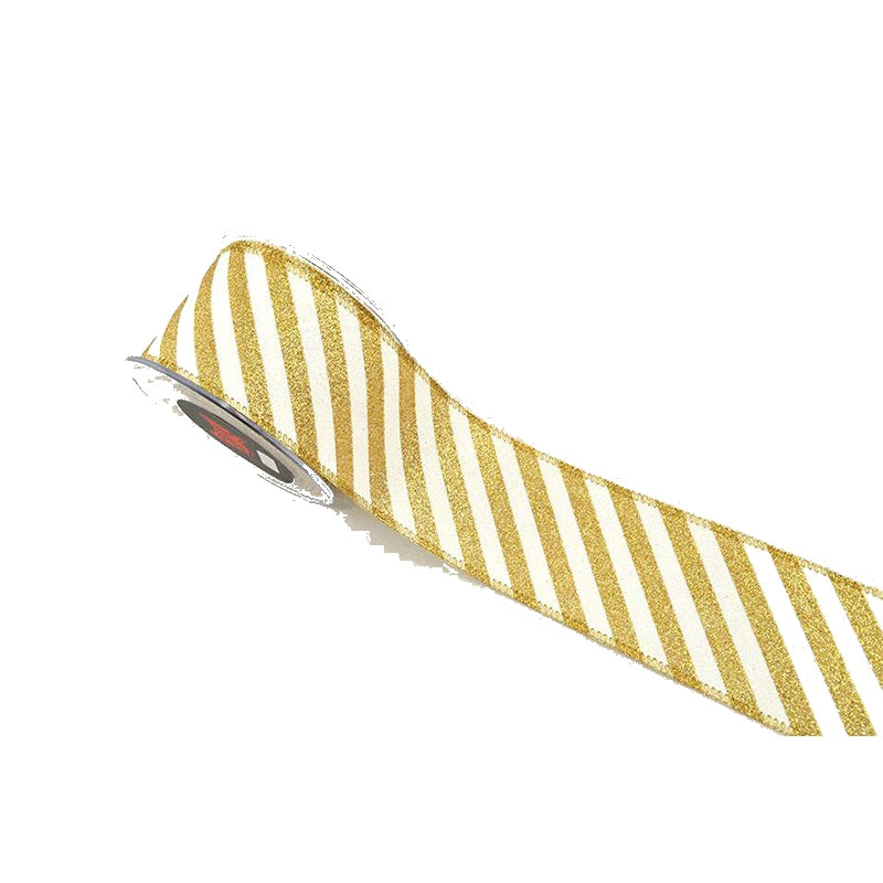 Full glitter stripes 6.7cmx9m white go