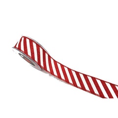 Full glitter stripes 4.3cmx9m red white