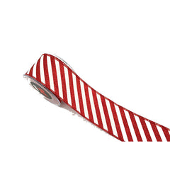 Full glitter stripes 6.7cmx9m red white