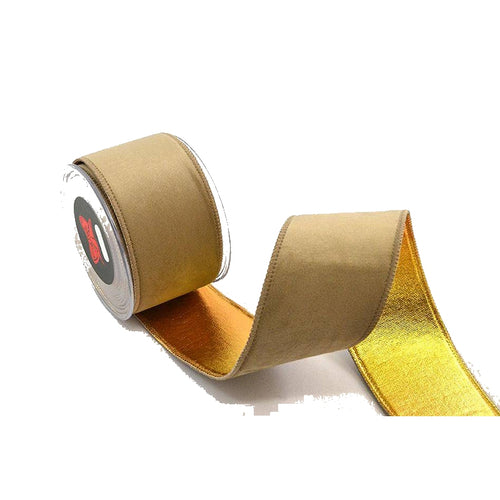 Holland velvet double facw foil 6.7cmx4.5m beige
