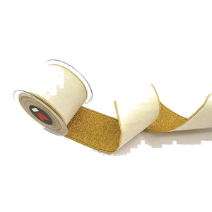 Dusty fur 10cmx4.5cm ivory gold
