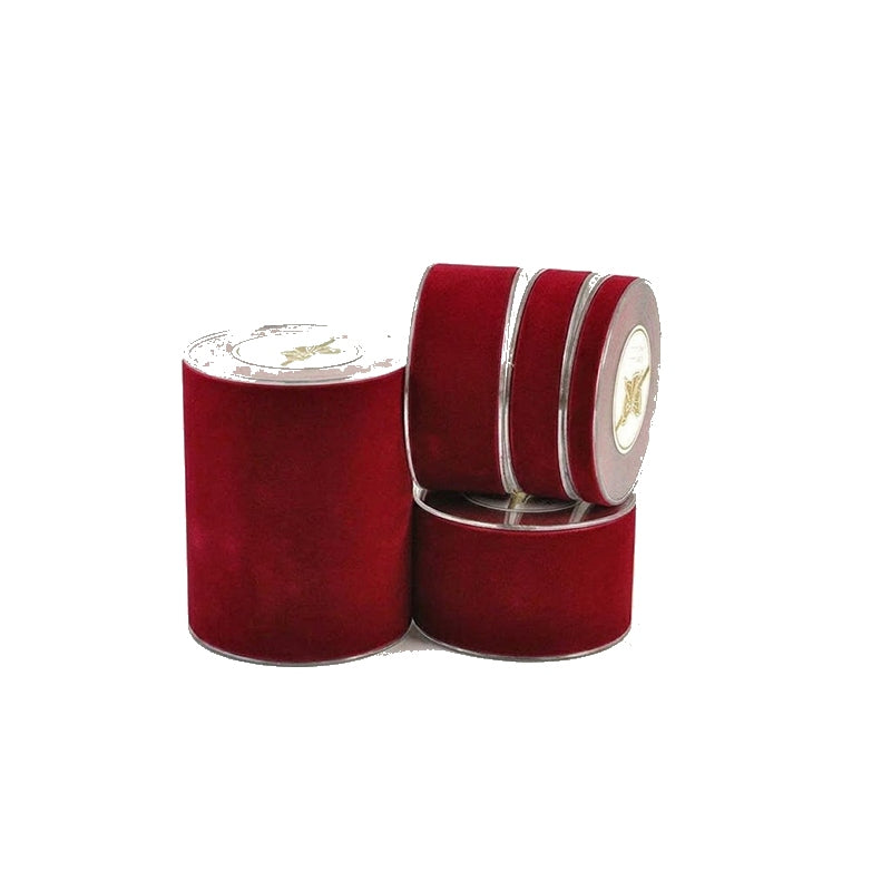 Single face velvet aa 1.3cmx9m red