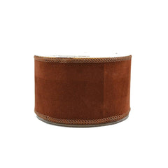 Ribbon single face velvet aa 9cmx9c wire brown