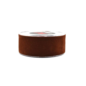 Single face velvet aa 1.3cmx9m brown