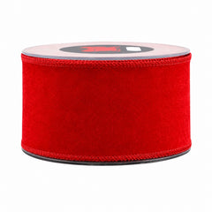 Single face aa velvet white edge 7cmx9m red