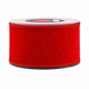 Single face aa velvet white edge 7cmx9m red