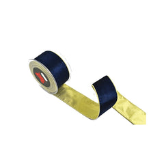 Velvet ribbon with gold back 5.2cmx4.5m blue gold