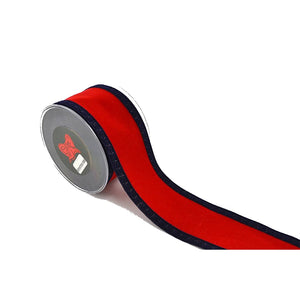 Flat velvet finish 6.7cmx4.5m red blue