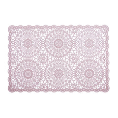 Soft Pink Crochet PVC Placemat (38 cm)
