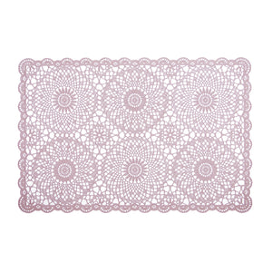 Soft Pink Crochet PVC Placemat (38 cm)