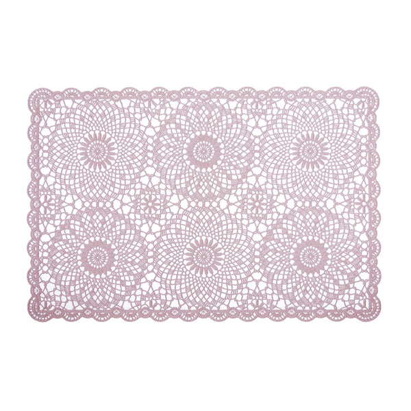 Soft Pink Crochet PVC Placemat (38 cm)