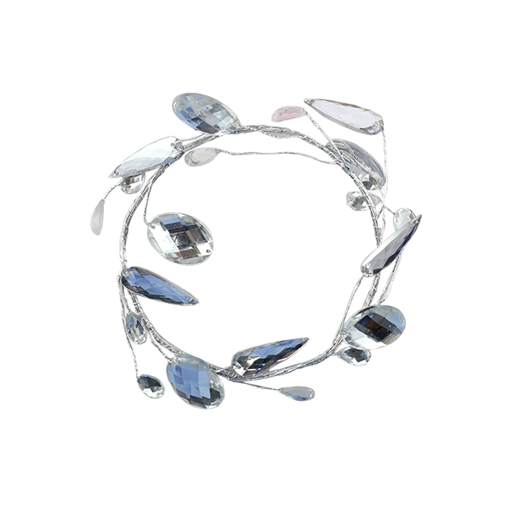 Silver Prisma Crystal Diamond Candle Ring