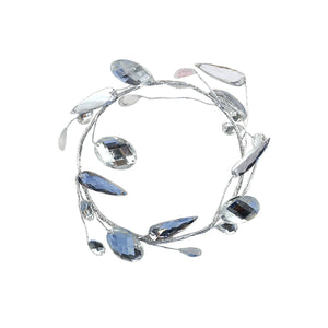 Silver Prisma Crystal Diamond Candle Ring