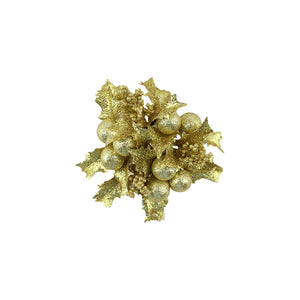 Gold Holly Berry Candle Ring