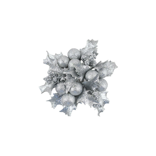 Silver Holly Berry Candle Ring
