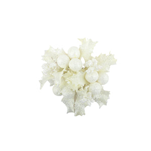 White Holly Berry Candle Ring