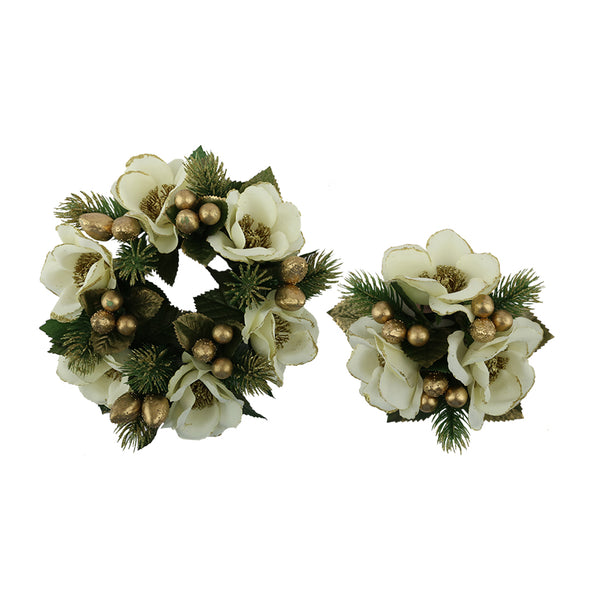 Small Magnolia Nut Candle Ring