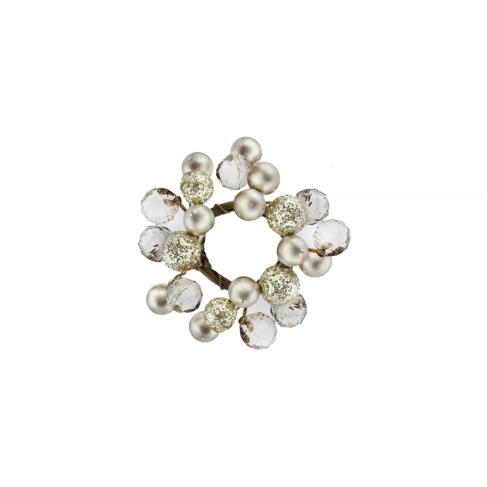 Large Pearl Bead Candle Ring