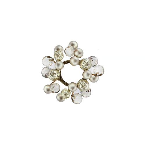 Large Pearl Bead Candle Ring