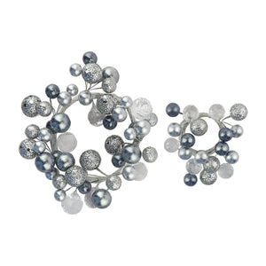 Small Silver Pearl Bead Candle Ring