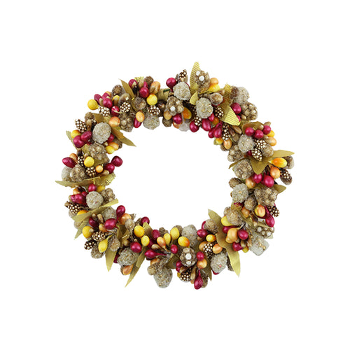 Large Berry Leaf Candle Ring