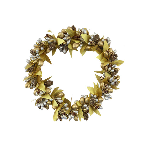 Large Gold Berry Candle Ring