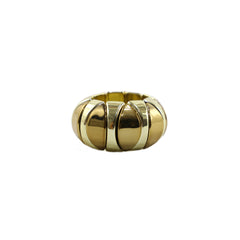 Bead ring S gold/brown