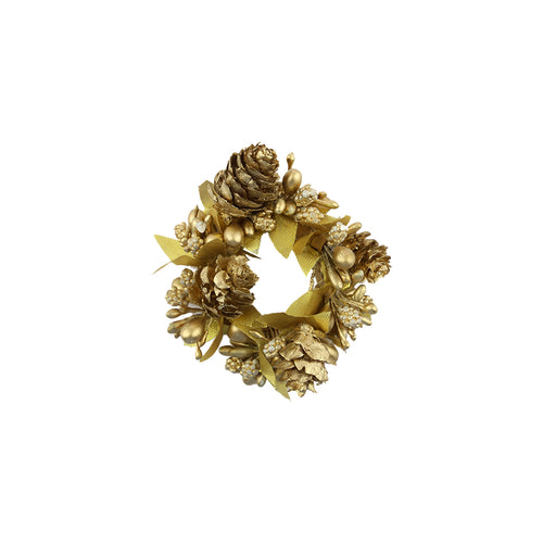 Small Gold Berry Cone Candle Ring