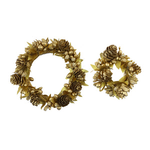 Small Gold Berry Cone Candle Ring