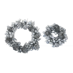 Silver Berry Cone Candle Ring