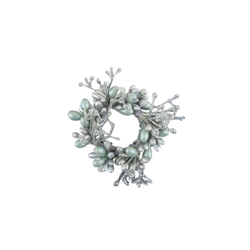 Small Silver Berry Candle Ring