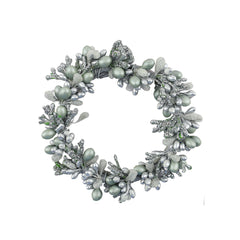 Large Silver Berry Candle Ring