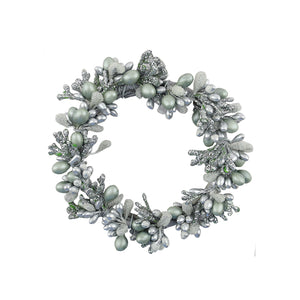 Large Silver Berry Candle Ring