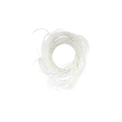 White Glitter Grass Candle Ring