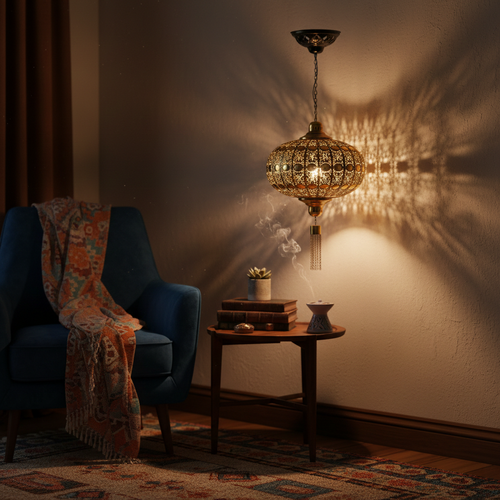 Gold Metal Lamp (51 cm)