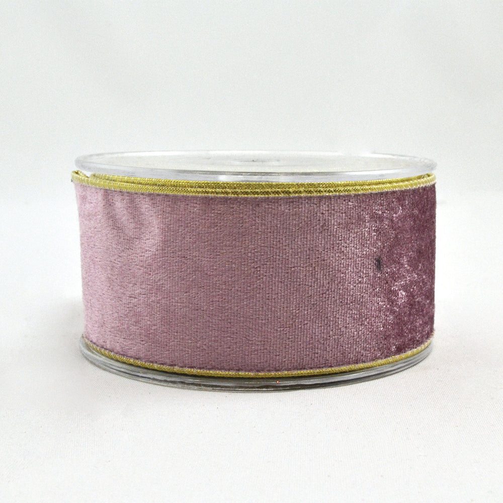 Velvet Ribbon With Gold Black (7.2cm x 4.5m)