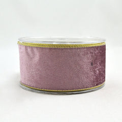 Velvet Ribbon With Gold Black (7.2cm x 4.5m)