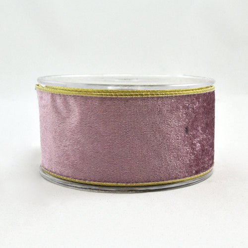 Velvet Ribbon With Gold Black (7.2cm x 4.5m)
