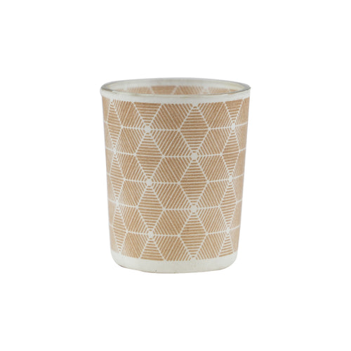 Pink Glass Candle Holder 3 Colours (6.7 cm) - Each At