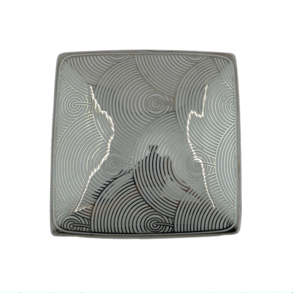 Silver Porcelain Box (6 cm)
